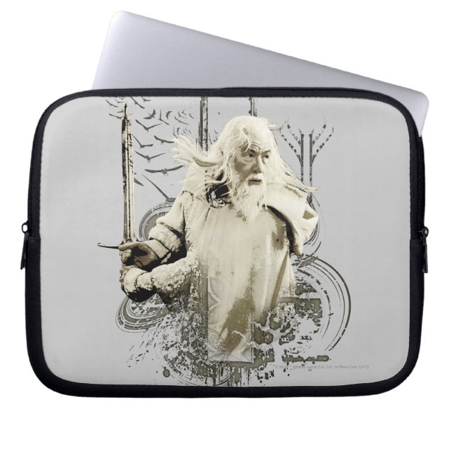 GANDALF™ med Sword Vector Collage Laptop Sleeve (Framsidan)