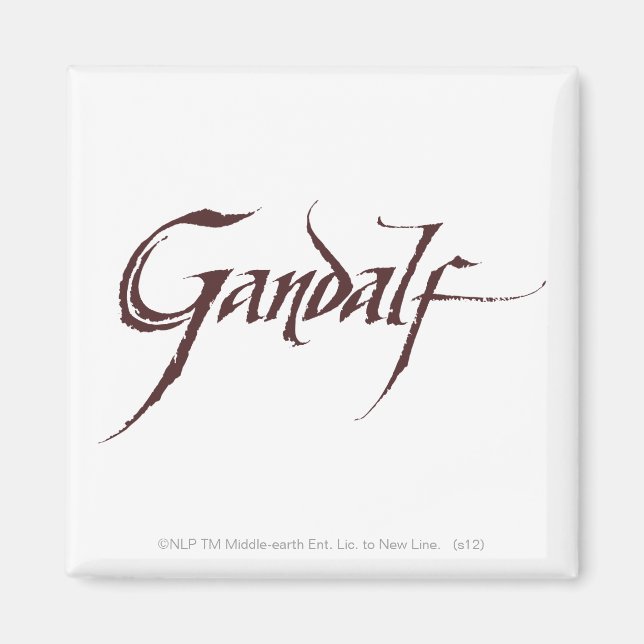 Gandalf Namn Solid Magnet (Framsidan)