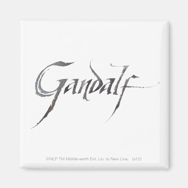 Gandalf Namn Texturerad Magnet (Framsidan)