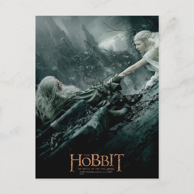 Gandalf och Galadriel Reaching Vykort (Framsida)