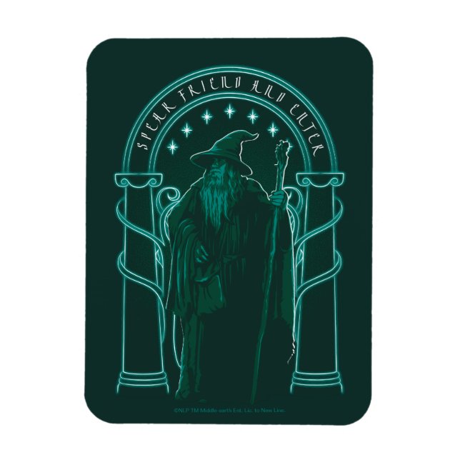 GANDALF™ "Säg Vän och Stig In" Durins Portar Magnet (Vertikal)
