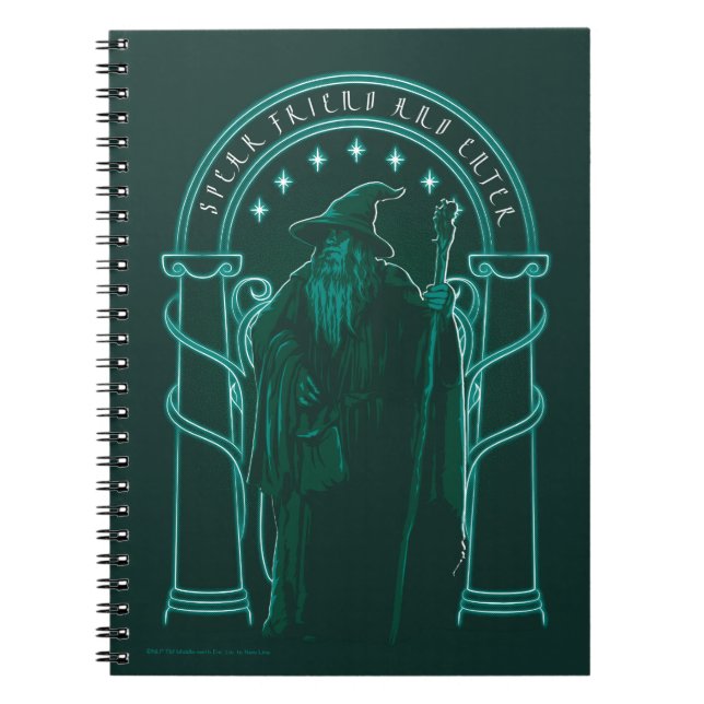 GANDALF™ "Speak Friend And Enter" Doors of Durin Anteckningsbok (Framsidan)