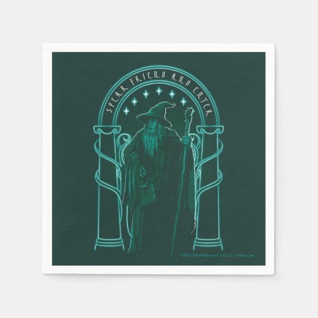 GANDALF™ "Speak Friend And Enter" Doors of Durin Pappersservett (Framsidan)