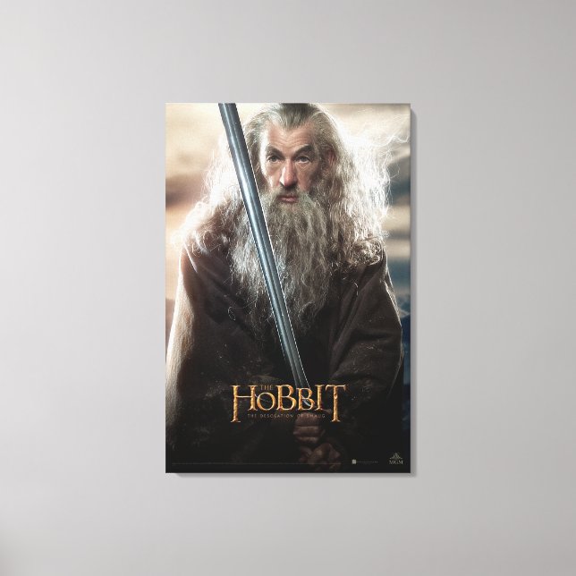 Gandalf-tecken Poster 2 Canvastryck (Framsida)
