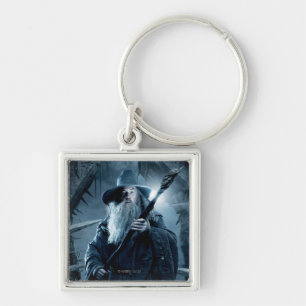 Gandalf-tecken Poster 3 Fyrkantig Silverfärgad Nyckelring