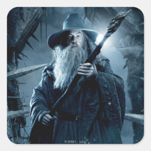 Gandalf-tecken Poster 3 Fyrkantigt Klistermärke