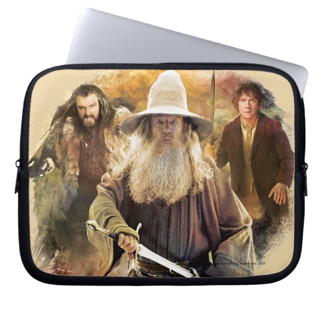 Gandalf, THORIN OAKENSHIELD™ och BILBO BAGGINS™ Laptop Fodral (Framsidan)