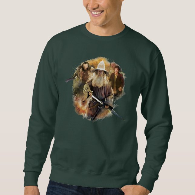 Gandalf, THORIN OAKENSHIELD™ och BILBO BAGGINS™ Sweatshirt (Framsida)