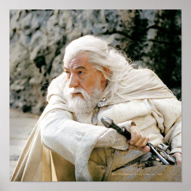GANDALF™ viten med svärd Poster (Framsidan)