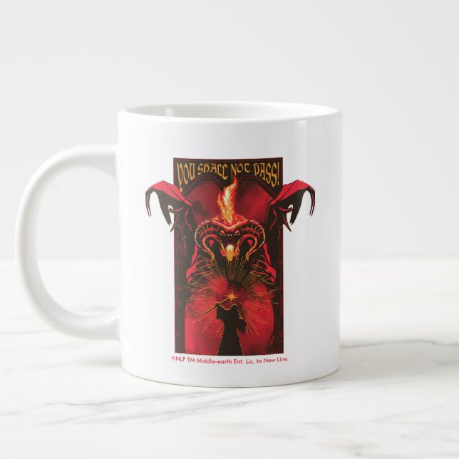 GANDALF™ Vs Balrog "You Shall Not Pass" Graphic Jumbo Mugg (Vänster)