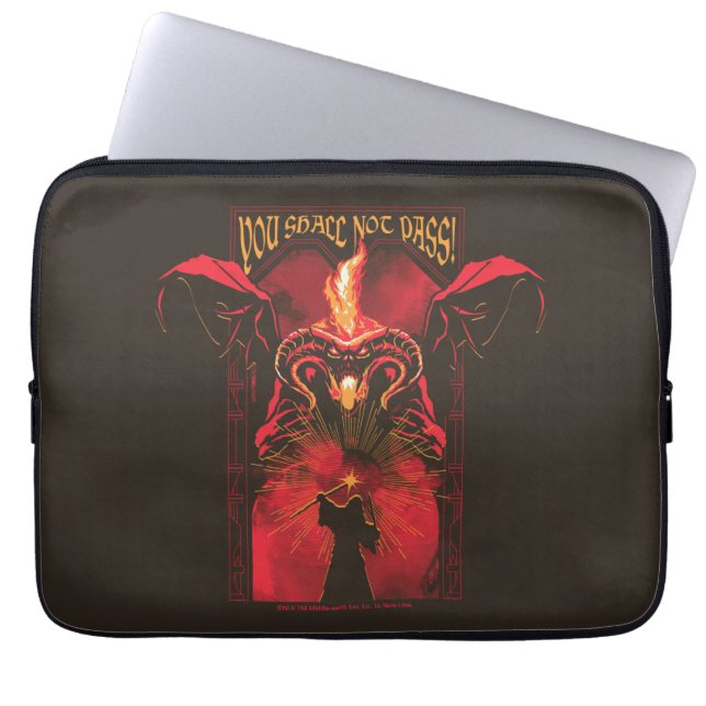 GANDALF™ Vs Balrog "You Shall Not Pass" Graphic Laptop Fodral (Framsidan)