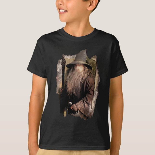 Gandalf With Staff Tee Shirt (Framsida)