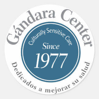 Gándara Center Logotyp Round Sticker Runt Klistermärke