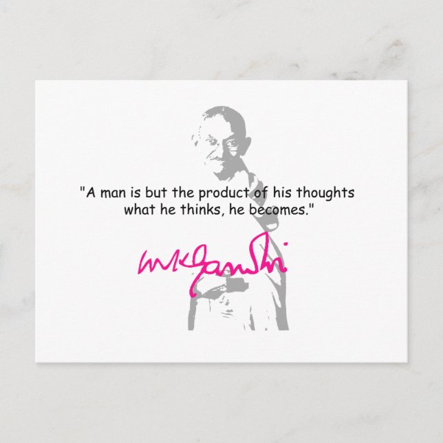 gandhi 2 vykort (Framsida)