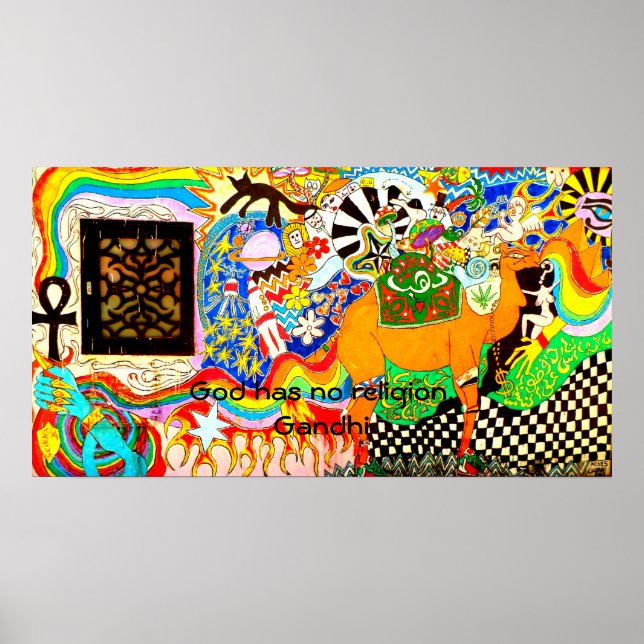 Gandhi Andlig citat Gud har ingen religion Poster (Framsidan)
