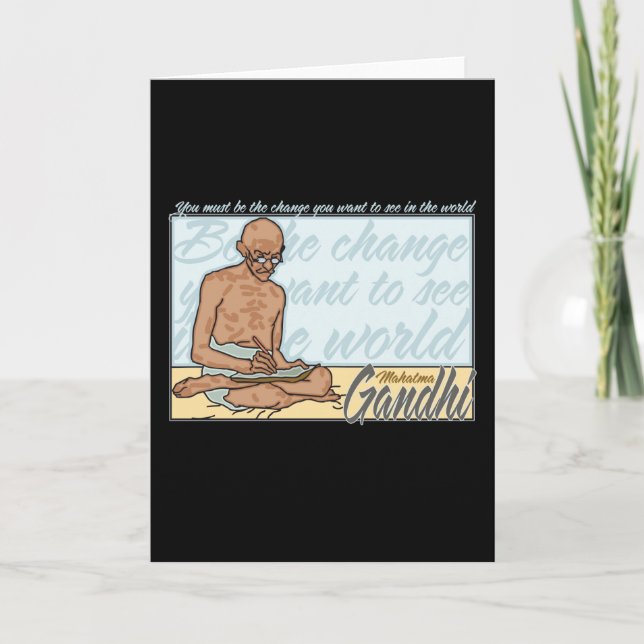 Gandhi är ändringscitationstecknet kort (Framsida)