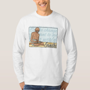 Gandhi är ändringscitationstecknet t shirt