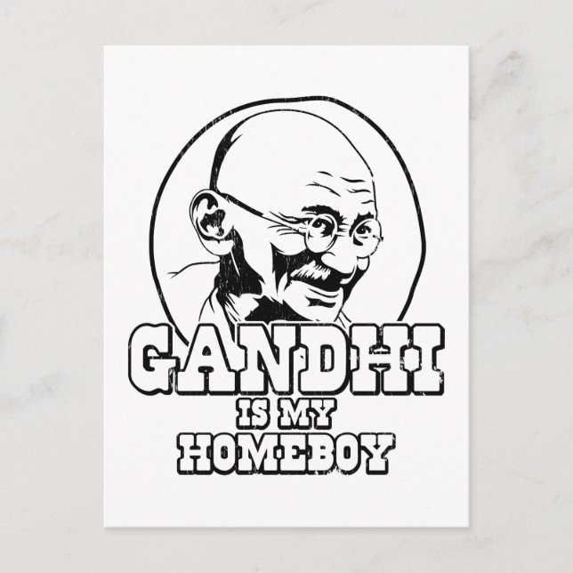 Gandhi är min Homeboy Vykort (Framsida)