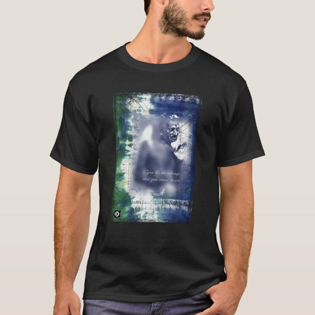 Gandhi av Gregory Gallo T-shirt (Framsida)