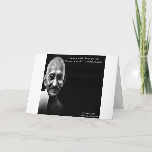Gandhi be be om en visdomsoffert för ändringen kort (Framsida)