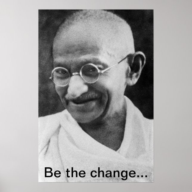 Gandhi "be the change" poster (Framsidan)