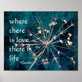 Gandhi-citatet poster där det finns kärlek naturko