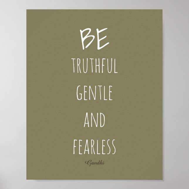 Gandhi-citatet poster sanningsenligt (Framsidan)