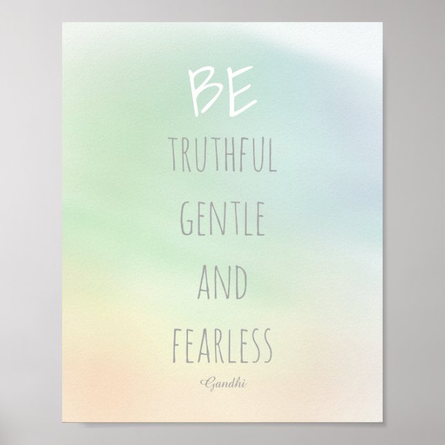 Gandhi-citatet poster sanningsenligt (Framsidan)
