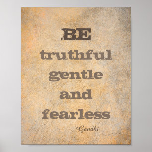 Gandhi-citatet poster teal sepia distalkt väggkons