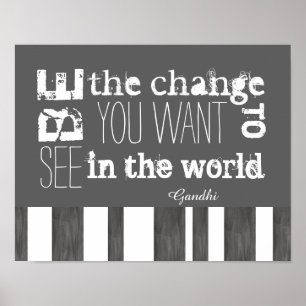 Gandhi-citatet poster vara förändringsväggkonsten