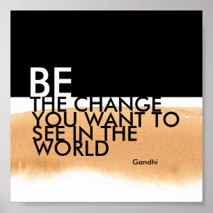 Gandhi-citatet poster vara vattenfärgen stil