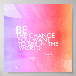 Gandhi-citatet poster vara vattenfärgen stil