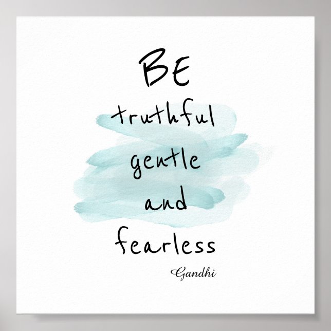 Gandhi-citatet poster vattenfärgen stil (Framsidan)