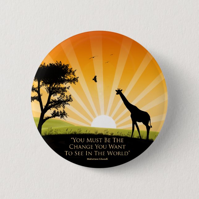 Gandhi citationstecken knapp (Framsida)