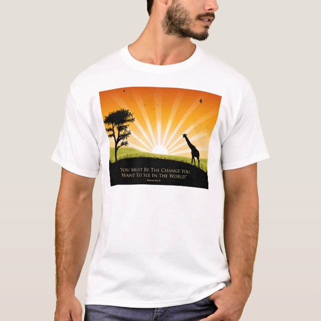 Gandhi citationstecken t-shirt (Framsida)