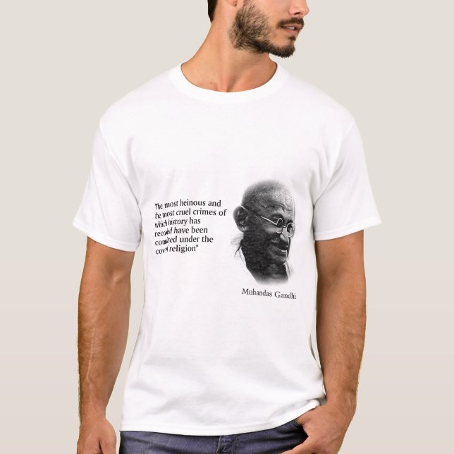 Gandhi citationstecken tee shirt (Framsida)