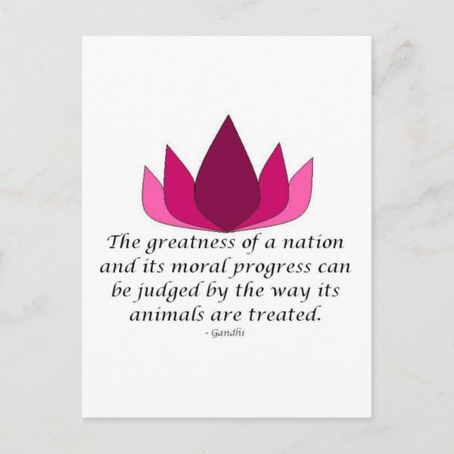 Gandhi citationstecken vykort (Framsida)