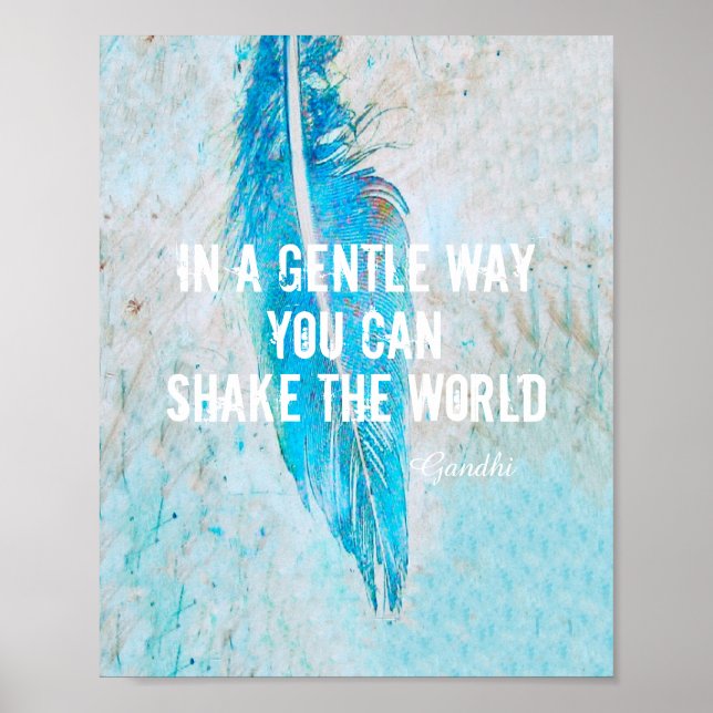 Gandhi-citattecken poster motiveringstext på fotok (Framsidan)