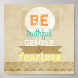 Gandhi-citattecken poster typografisk inspirations
