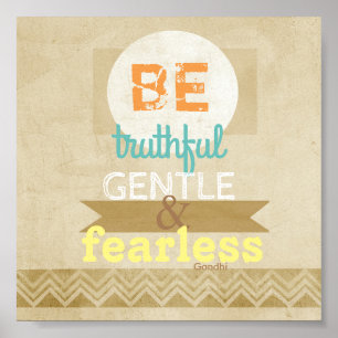 Gandhi-citattecken poster typografisk inspirations
