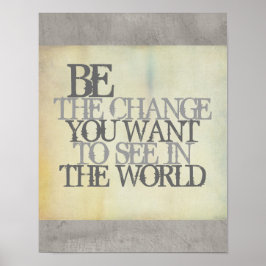 Gandhi citerar ändringen poster shabby chic