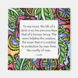 Gandhi djurt citationstecken magnet