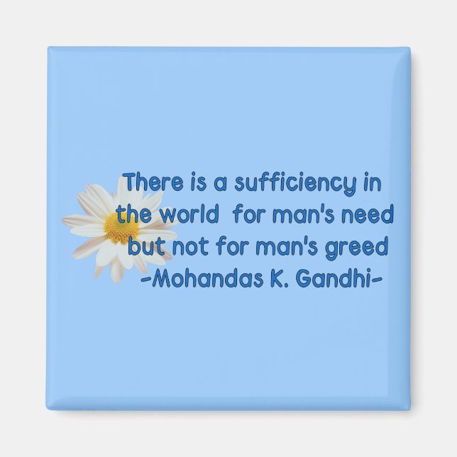 Gandhi Earth Quote Magnet (Framsidan)