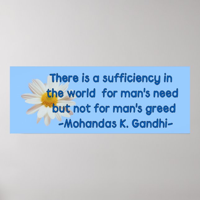 Gandhi Earth Quote Poster (Framsidan)