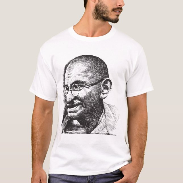 Gandhi ett öga för ett öga t-shirt (Framsida)