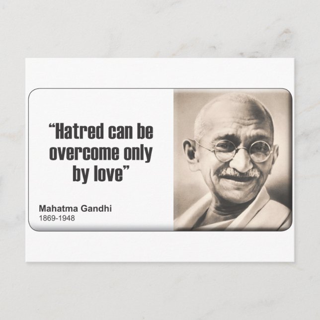 Gandhi: Hatred Vykort (Framsida)