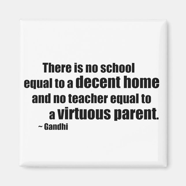 Gandhi Homeschool Magnet (Framsidan)