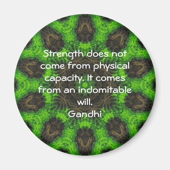 Gandhi inspirationerande motivation - citat magnet (Framsidan)