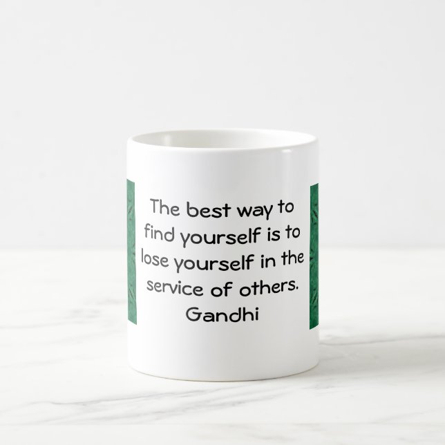 Gandhi inspirationsoffert om självhjälp kaffemugg (Center)