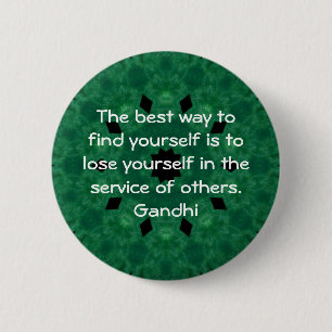Gandhi inspirationsoffert om självhjälp knapp